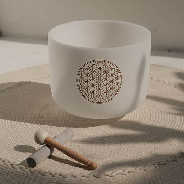 Flower of Life Crystal Singing Bowl