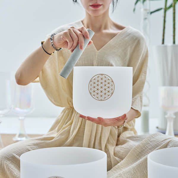 Flower of Life Crystal Singing Bowl (GG004)