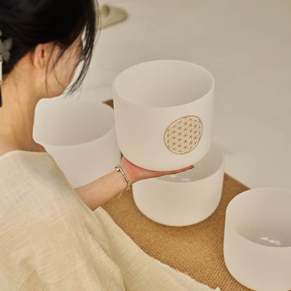 Flower of Life Crystal Singing Bowl (GG004)