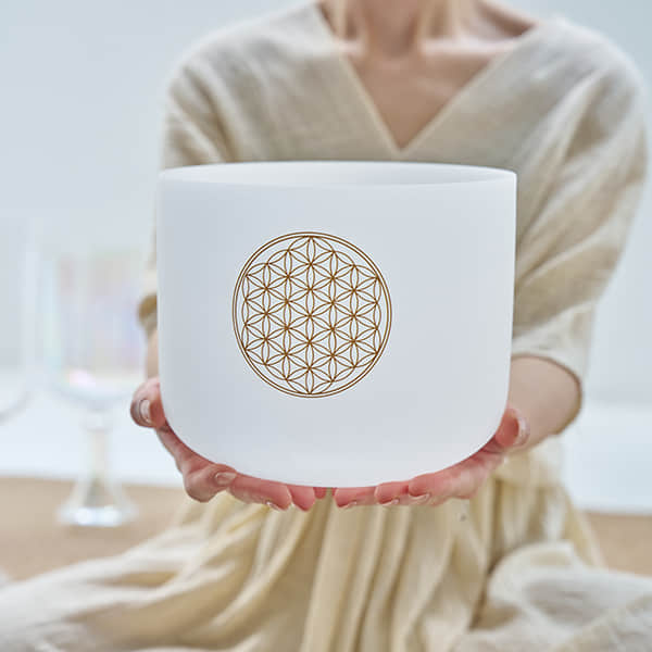 Flower of Life Crystal Singing Bowl (GG004)
