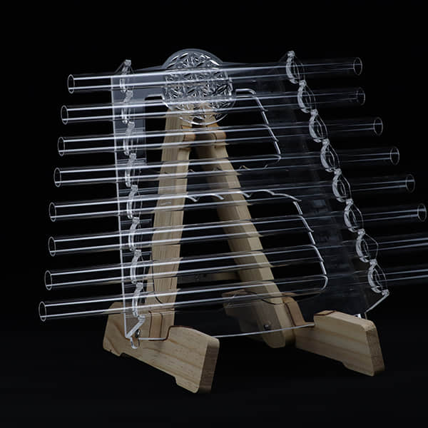 432Hz / 440Hz Hand‑made Crystal Harp with Carrying Case (SQ001)
