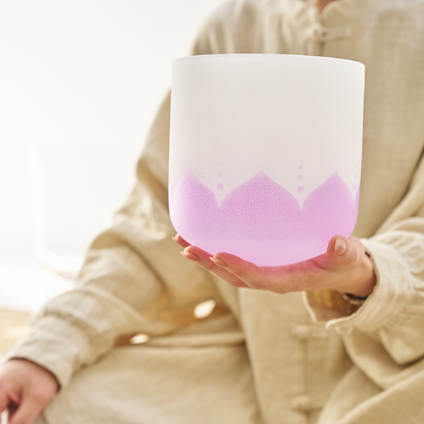 Colorful Lotus Crystal Singing Bowl(GG007)
