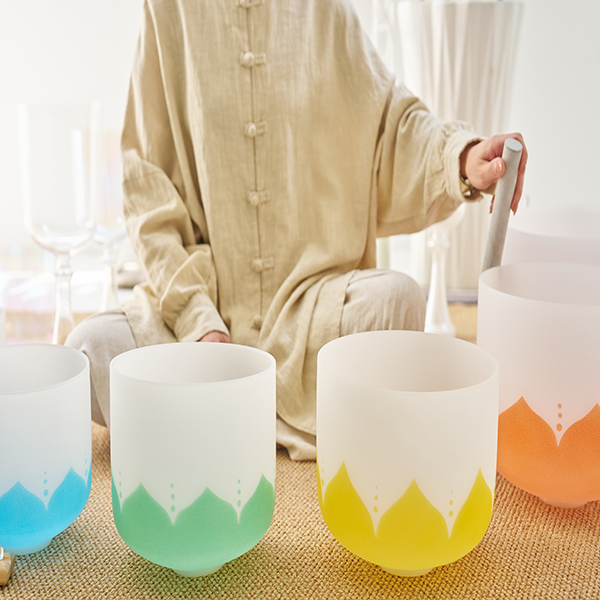 Colorful Lotus Crystal Singing Bowl(GG007)